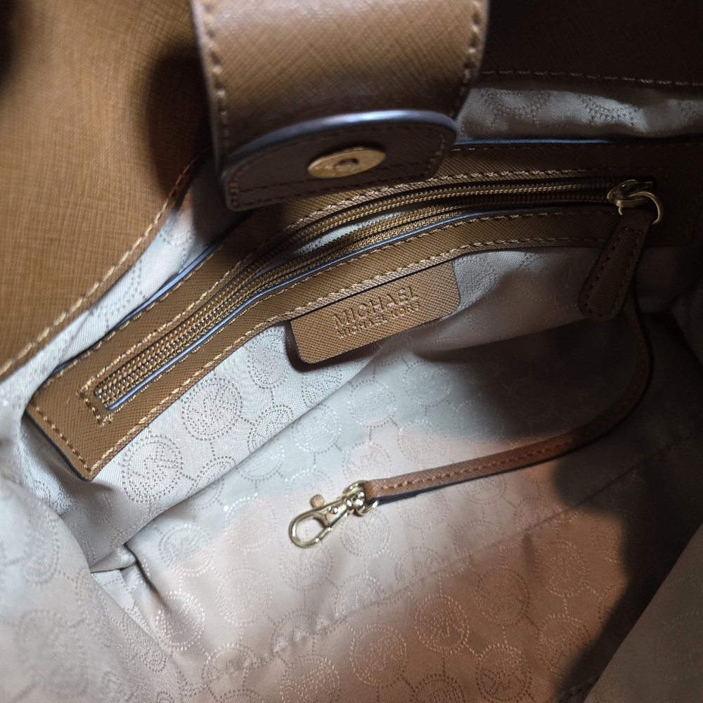 MICHAEL Michael Kors Hamilton Saffiano Leather Satchel Tote Bag Medium - Picture 7 of 8